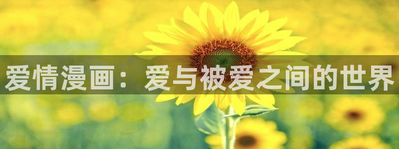 汗汗漫画真人：爱情漫画：爱与被爱之间的世界
